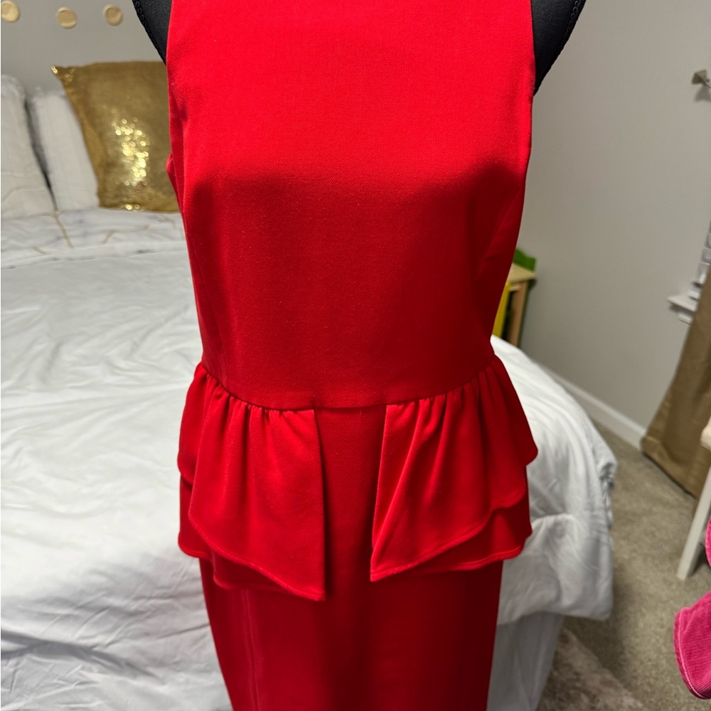 Michael Kors Vibrant Red Zip-Back Dress